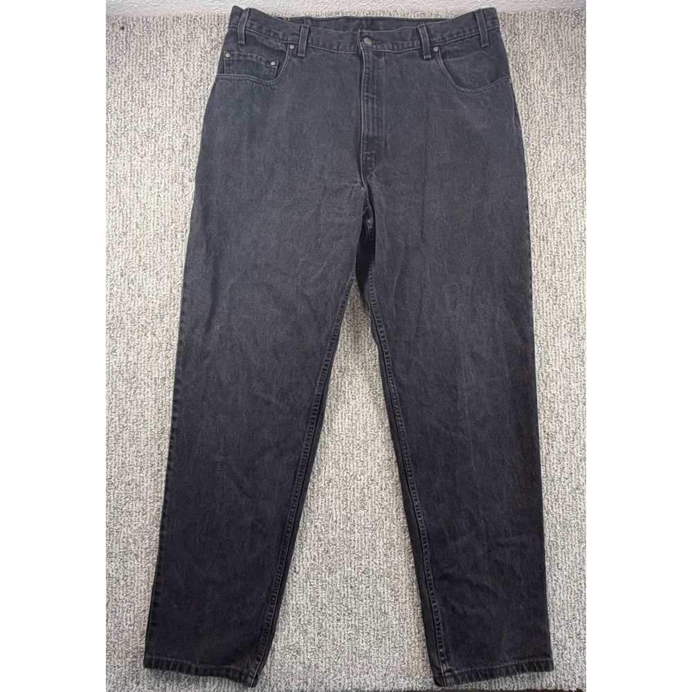 Levi's 545 Jeans Men 40x34 Black Loose Fit Vintage Made in USA Orange Tab 1999